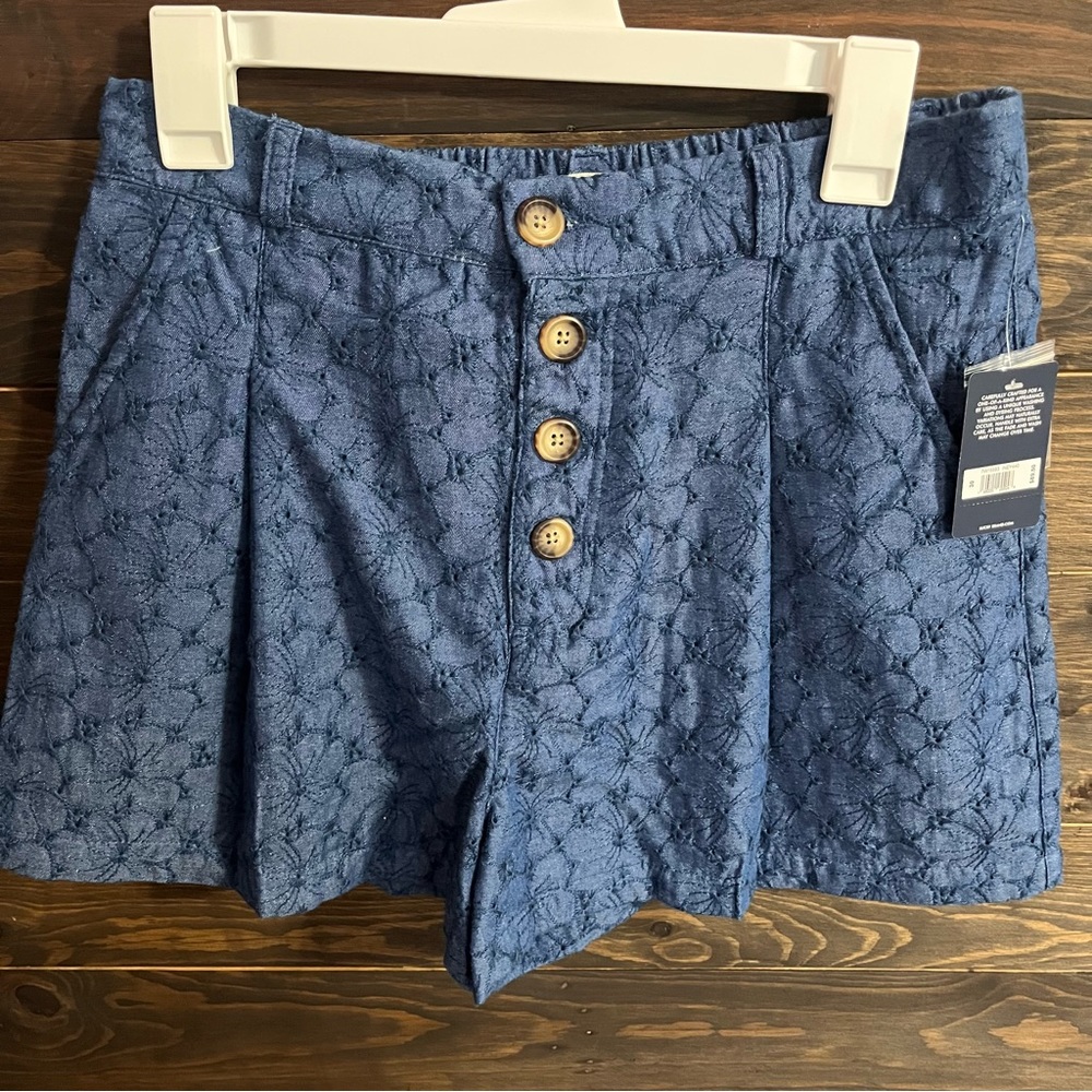 Blue Flower Shorts